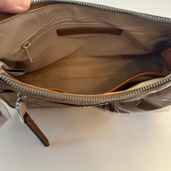 NWT. Nine West Collette Mini tan and brown shoulder crossbody bag - Picture 11 of 15